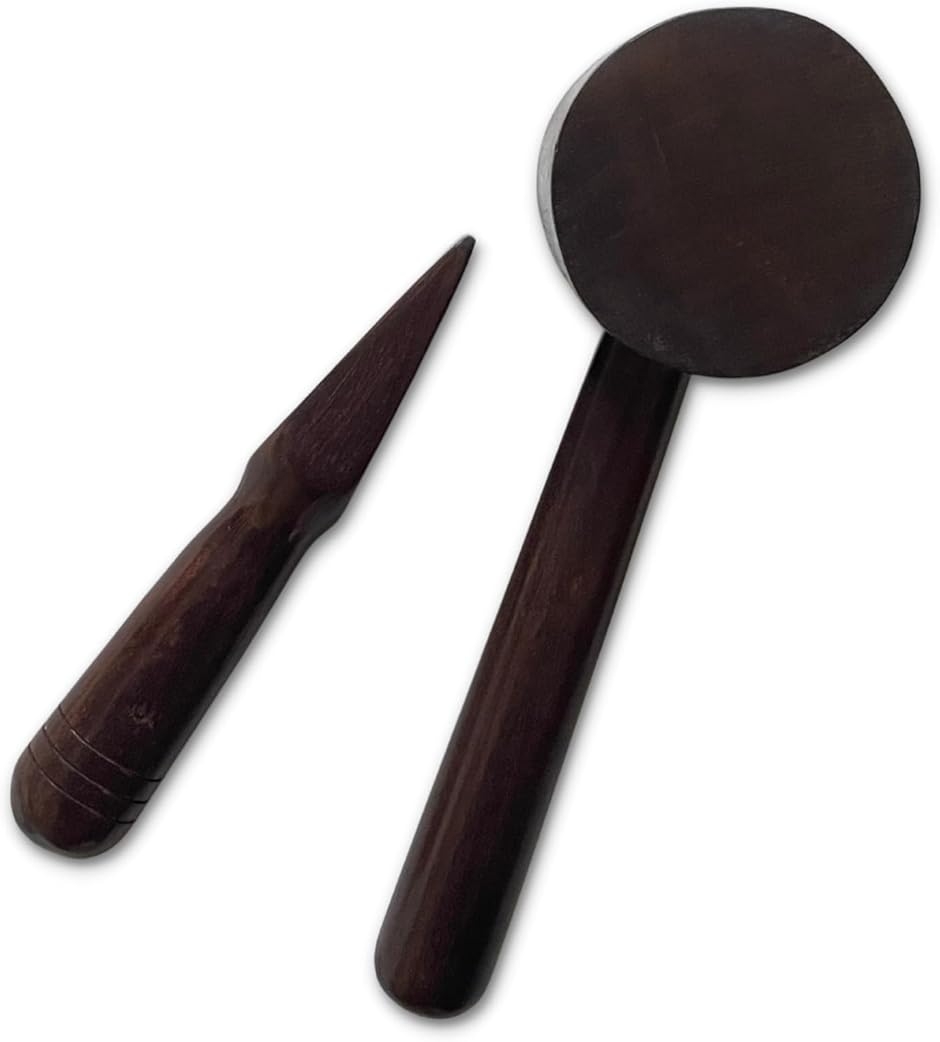 トークセン 2本 セット タイ古式 マッサージ コーン リム 木槌 杭