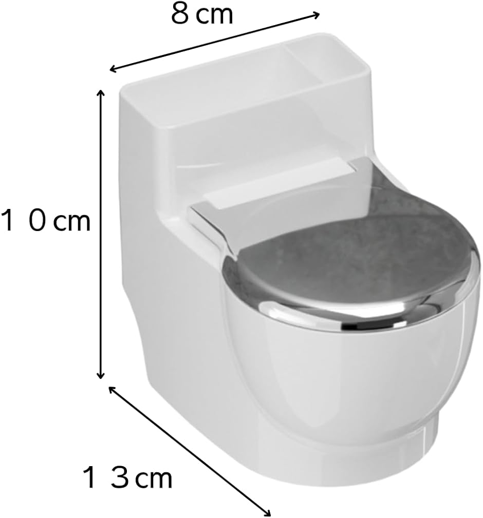 灰皿 卓上 トイレ型 ユニーク デザイン 蓋付き ステンレス製 煙が漏れ