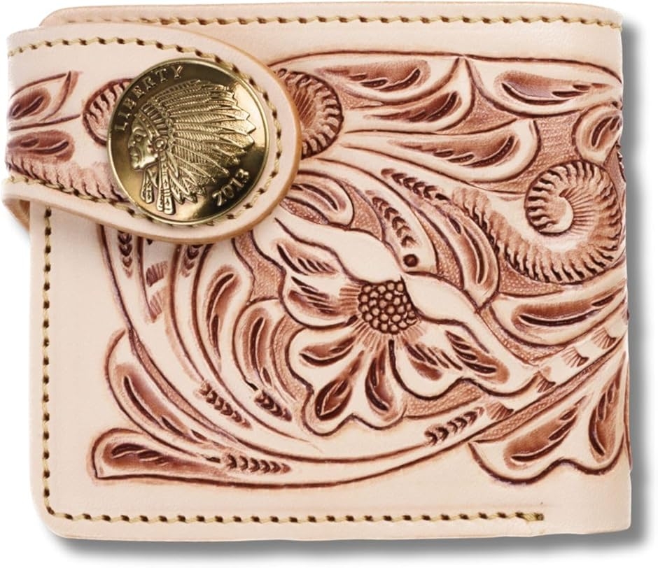 二つ折り財布 ライダースウォレット レザーウォレット ミドル