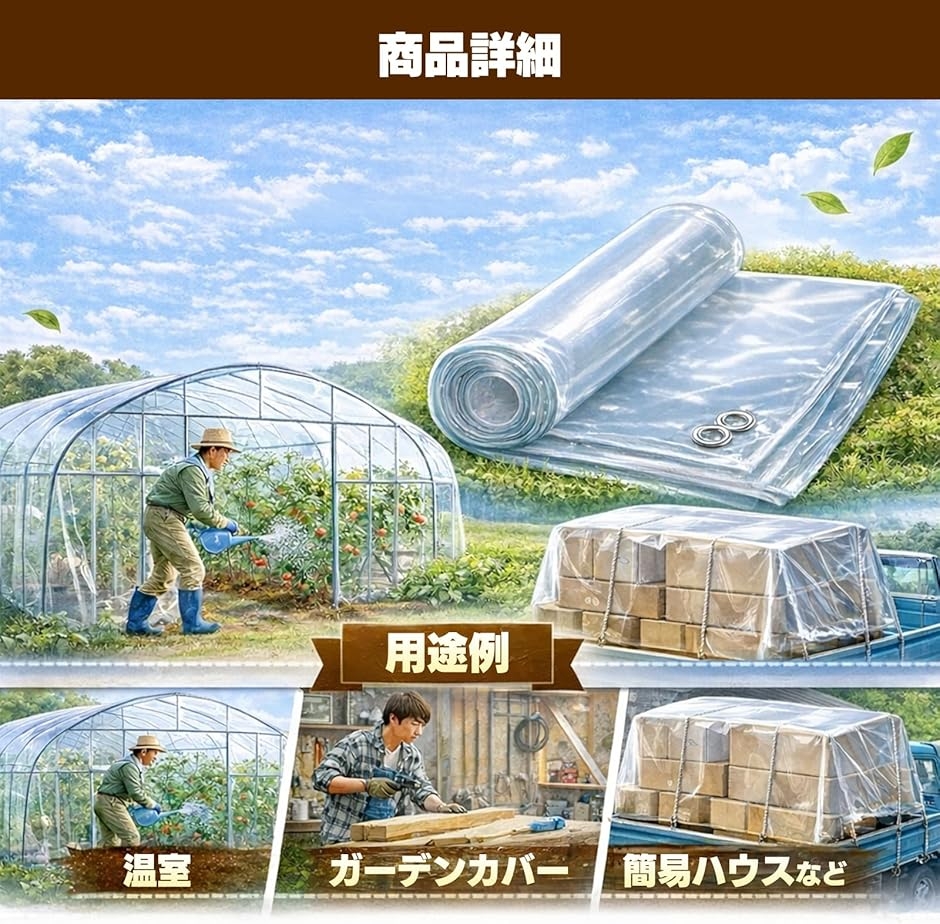 ガーデナー 監修 ビニールシート ビニールハウス 温室 農作業や屋外に