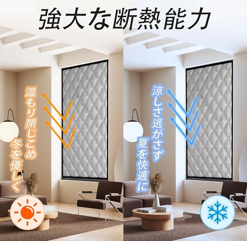 カーテン 断熱カーテン 窓用フィルム 防音シート 二枚入り遮光 防寒