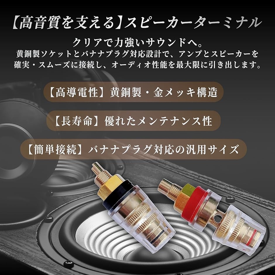 スピーカーターミナル 端子 バインディング ポスト バナナプラグ 対応