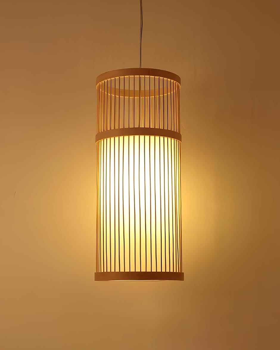 ペンダントライト 吊り下げ照明 天井照明 竹編み 和風 E26 LED 完成品