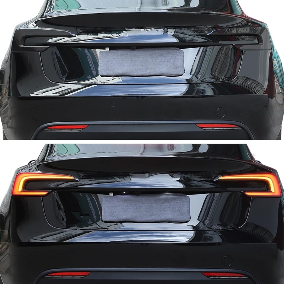 テスラ Model3 2023年〜現行に専用 リアテールライト レンズカバー テールランプカバー (透明グレー,  リアテールランプ)の画像
