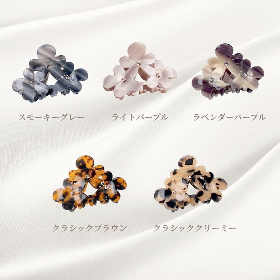 ヘアクリップ バンスクリップ 髪留め 小さめ 花柄 hair clip ハーフ