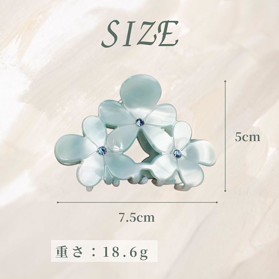 ヘアクリップ バンスクリップ 髪留め 小さめ 花柄 hair clip ハーフ
