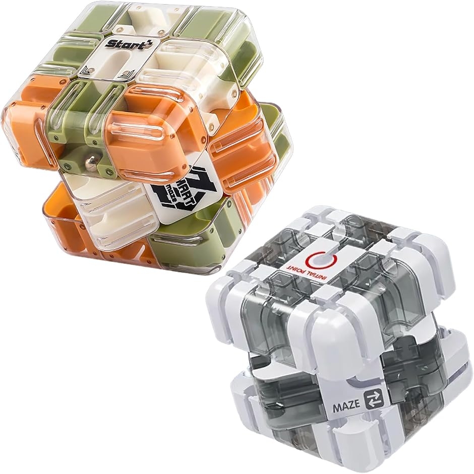 ルービック 迷路ボール 暇つぶし 立体迷路 小学生 おもちゃ 知育玩具 脳トレ プレゼント (2個セット)