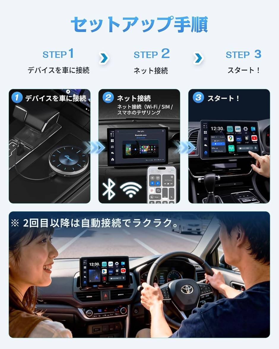 オットキャスト OttoAibox P3 CarPlay アダプター S46 動画視聴可能 オットキャスト OttoAibox P3 CarPlay アダプター S46 動画視聴可能
