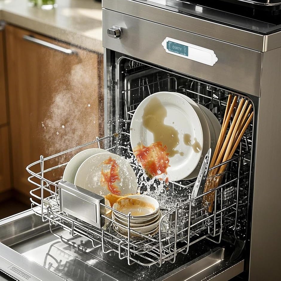 食器洗い機用マグネット Clean Dirty 2枚入り スライド式 サイン