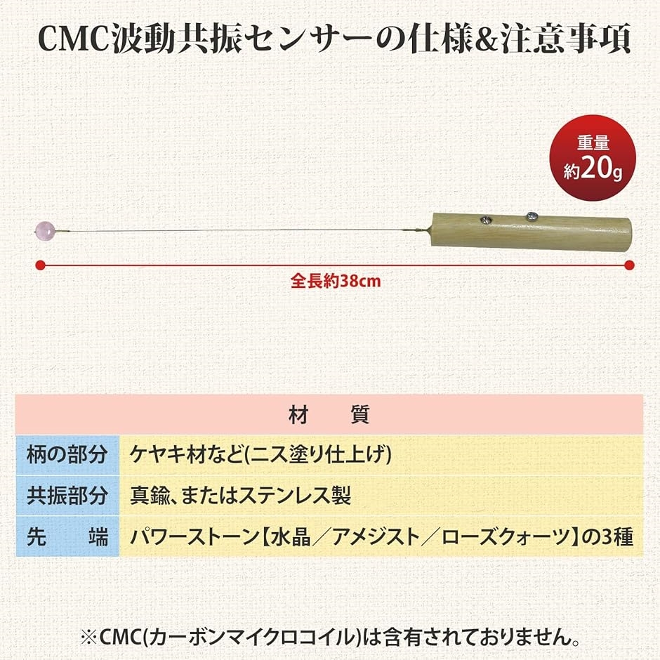 株CMC総合研究所 CMC波動共振センサー 波動共振資料集 ローズ水晶(CMC