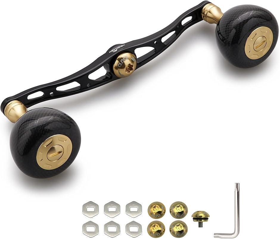 130mm リール ハンドル 36mm カーボンノブ搭載 シマノ SHIMANO ダイワ