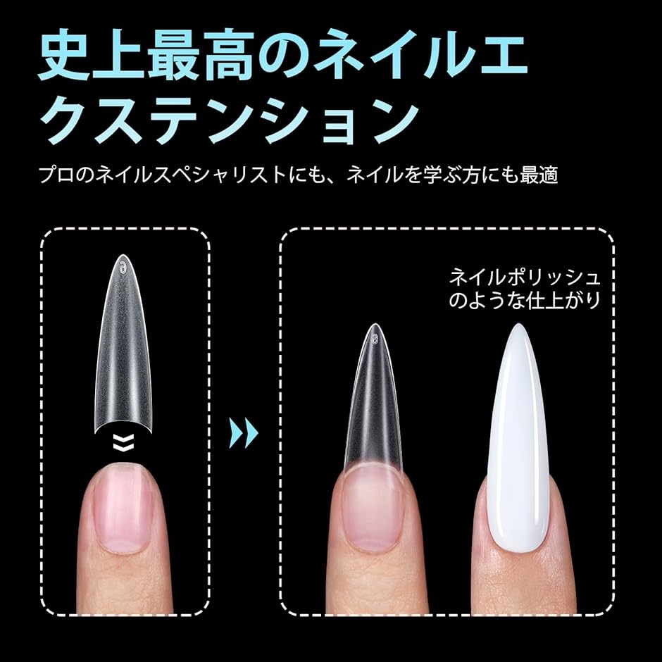 ネイルチップ ハーフチップ 長いマットネイルチップ ハーフカバー
