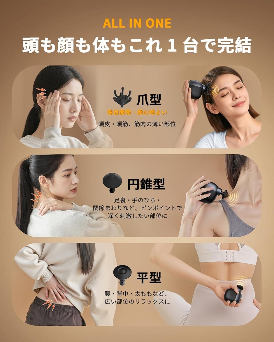 筋膜リリースガン 180g。ポケット筋膜ガン 強力振動 Lihilisハンディガン 一台多役 静音 Type-C急速充電 (黒とガンメタ)の画像