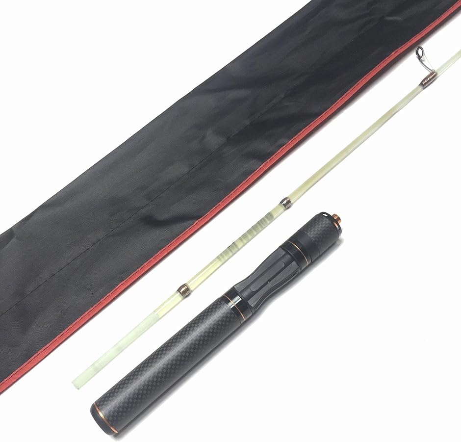 グラスファイバー ワンアンドハーフ 4.2フィート スピニングロッド 2ピース XUL トラウトロッド 渓流 (ブラック,  4.2ft)