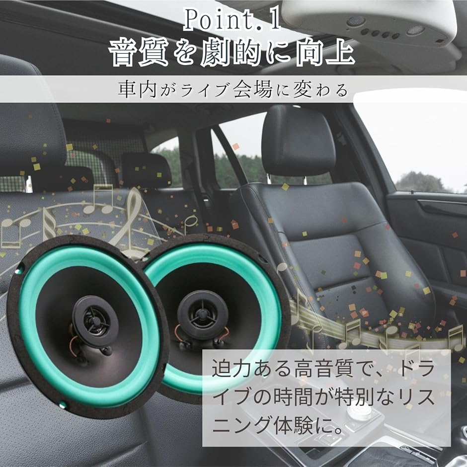車 スピーカー カーオーディオ サブウーファー 車内音響 50W 100W 2個 