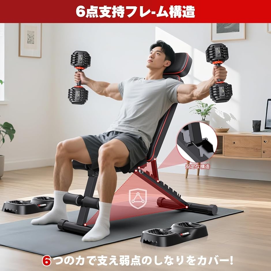 トレーニングベンチ マルチシットアップベンチ 折り畳み式 耐荷重400kg