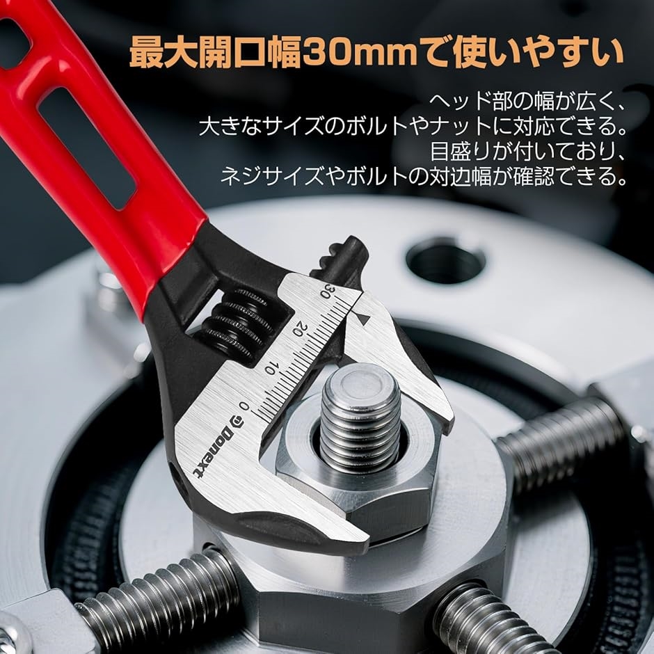 モンキーレンチ ワイド ショート ポケットモンキ 全長145mm 口幅30mm