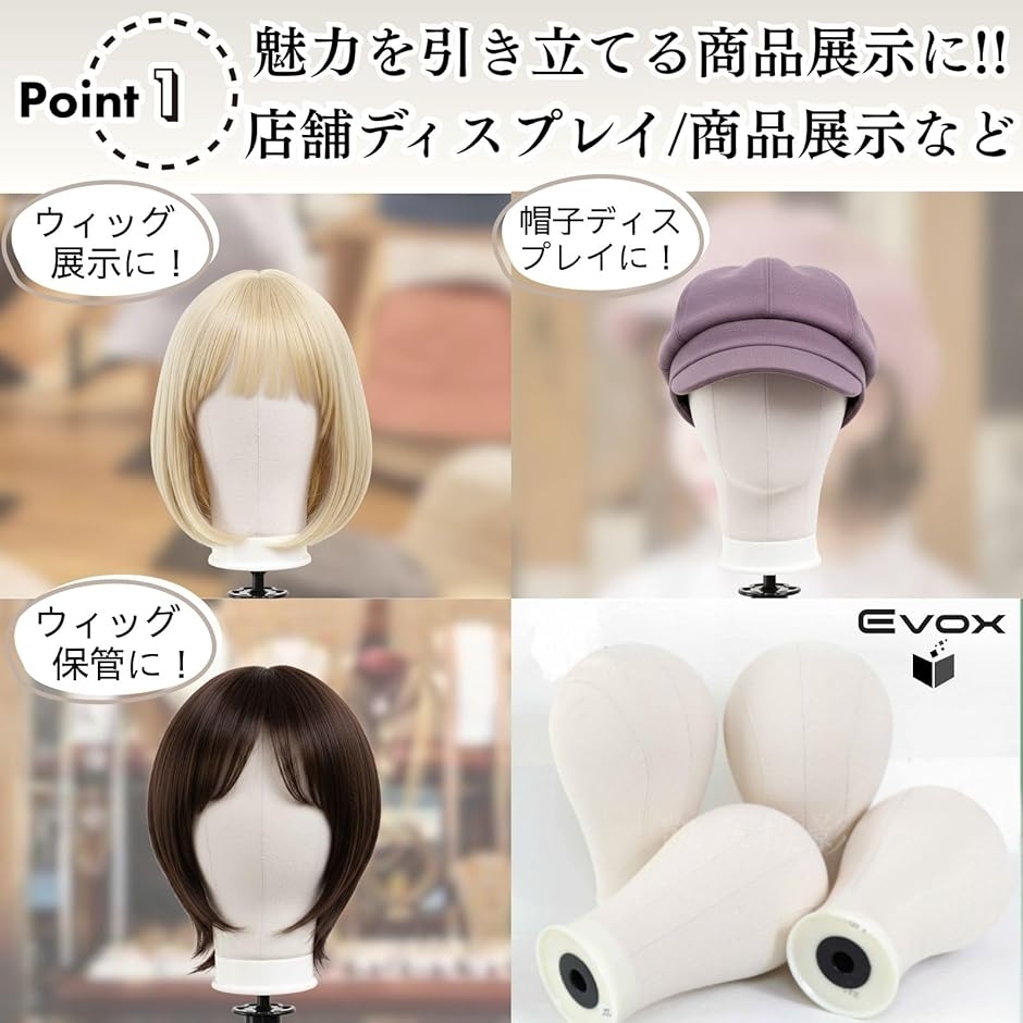 マネキンヘッド ウィッグスタンド ヘア 練習用 固定クランプ/マチ針