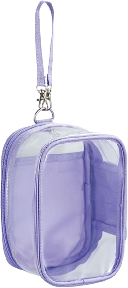 ぬいポーチ レディース クリア 痛バッグ 推し活 ぬいぐるみ 地雷 (パープル)