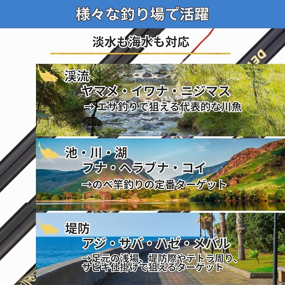 渓流川釣り　釣り用品　トラウトロッド(糸無し)　おまけリール２つ Wilderness新製品ルアーロッド受注開始のお知らせ