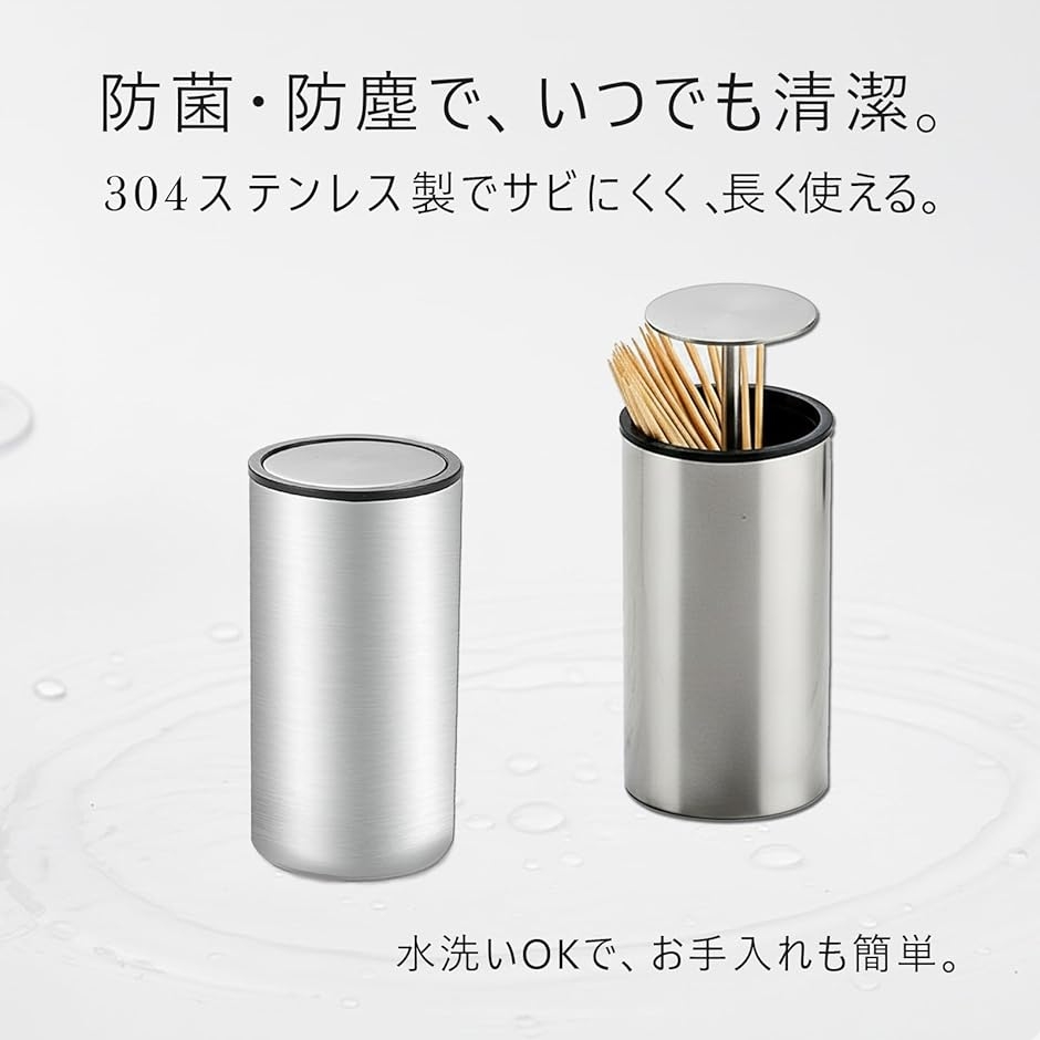 爪楊枝ケース 爪楊枝入れ つまようじ 金属製 プッシュタイプ