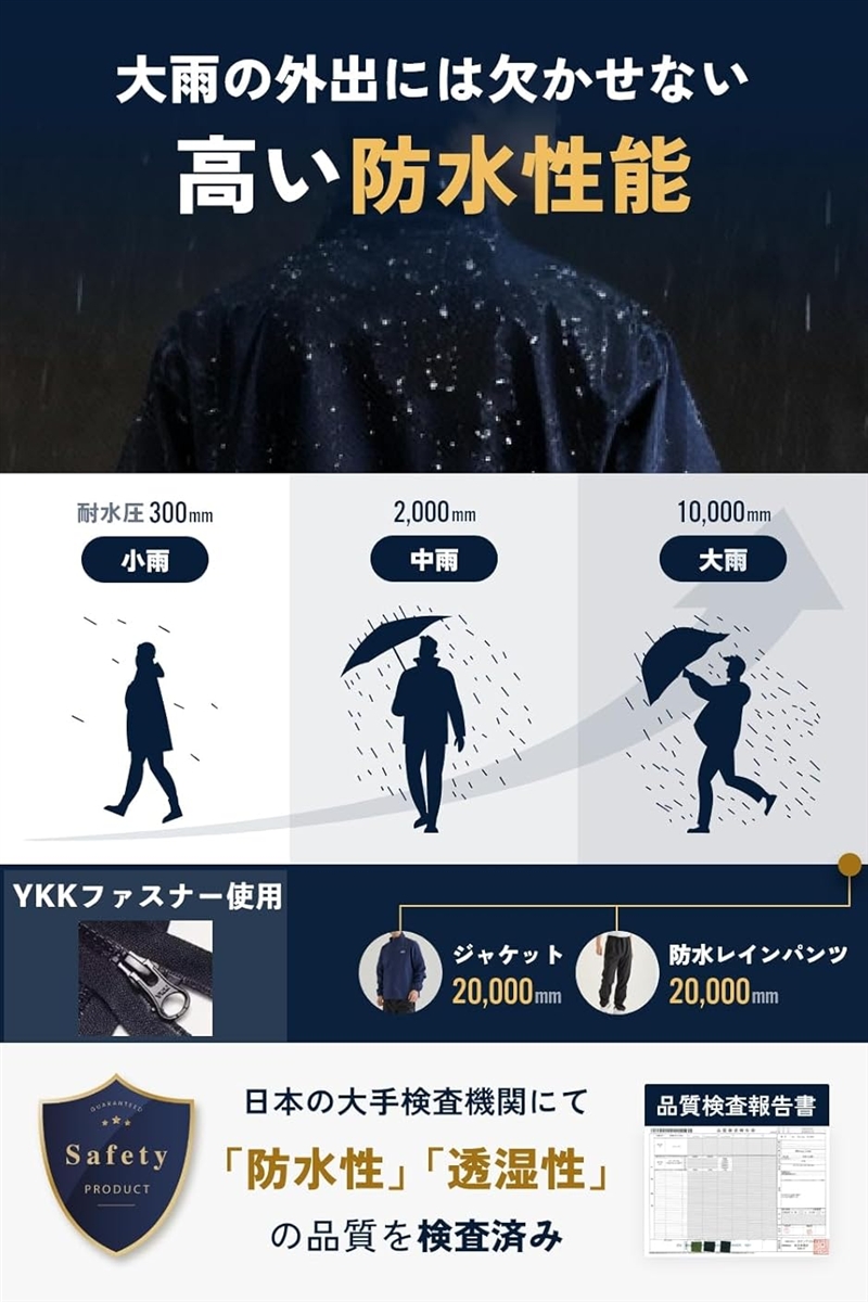 ⭐️新品⭐️  Golf レインスーツ L ゴルフ専用雨具 レインウェア 上下 メンズ ゴルフレインスーツ 防水 撥