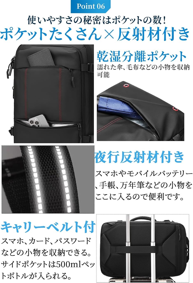 リュック ビジネスリュック バックパック リュックサック 大容量 60L