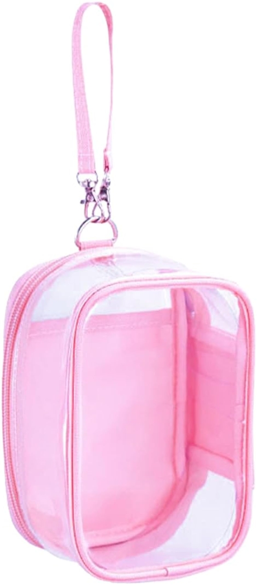 ぬいポーチ レディース クリア 痛バッグ 推し活 ぬいぐるみ 地雷 (ピンク)