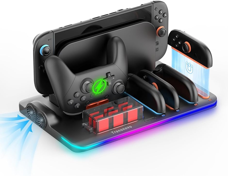 �v�V�I 6 In 1 �r�M���[�d�����[ Switch 2 Pro �W���C�R���p�̗�p�[�d�� (Pro + JoyCon �[�d���r�M�����[)