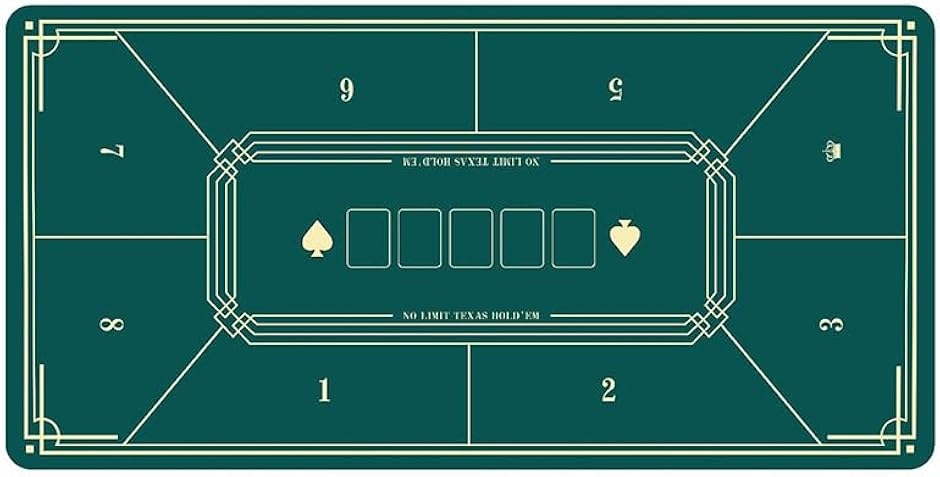 ポーカーマット プレイマット カードゲーム ポーカーテーブル ポーカープレイマット(グリーン)