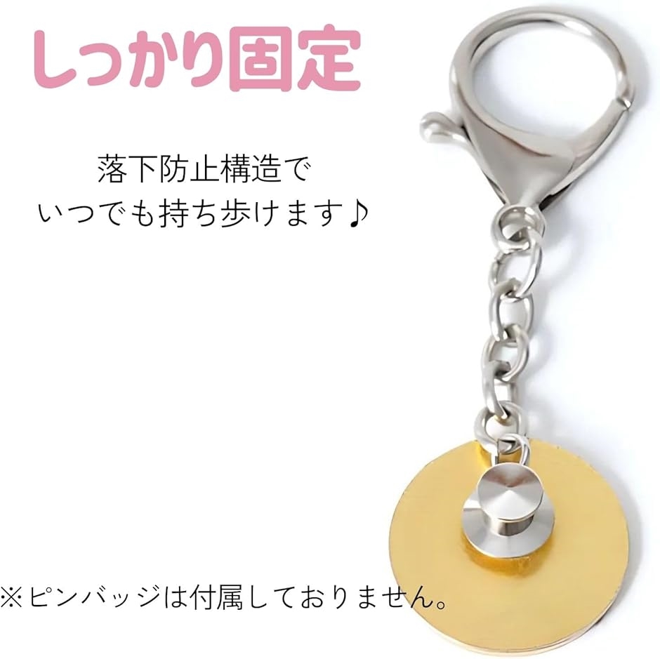 ピンバッチとキーホルダー／コレクション ピンバッジ キーホルダー ピンバッチ パーツ 留め具 金具 2個セット