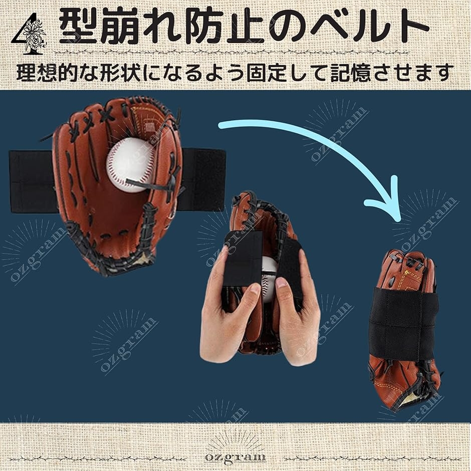 グローブ 型付け ハンマー ＆ バンドセット 手入れ メンテナンス