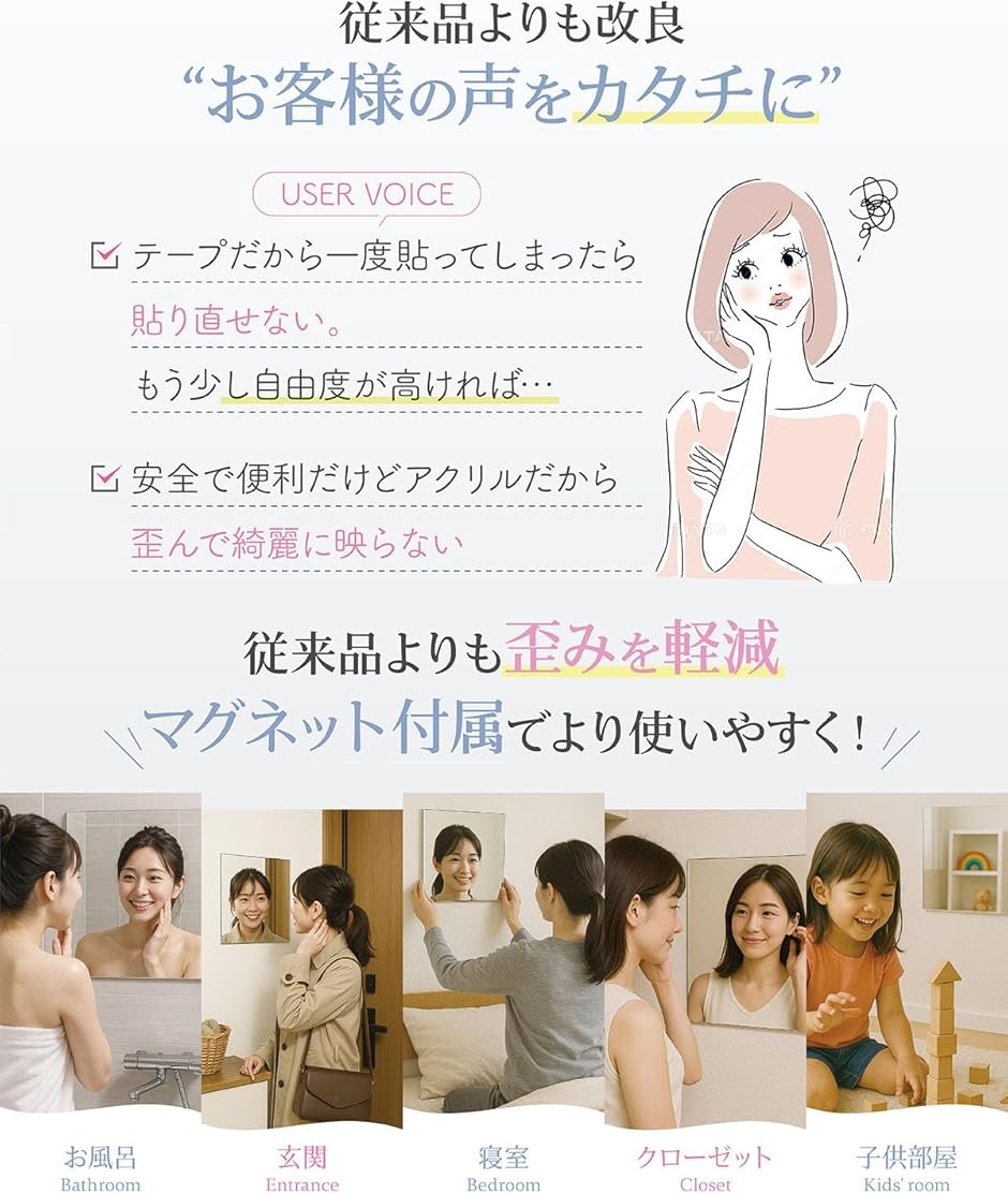 SafeMirrorマグネット付き 歪み軽減 ...の詳細画像2