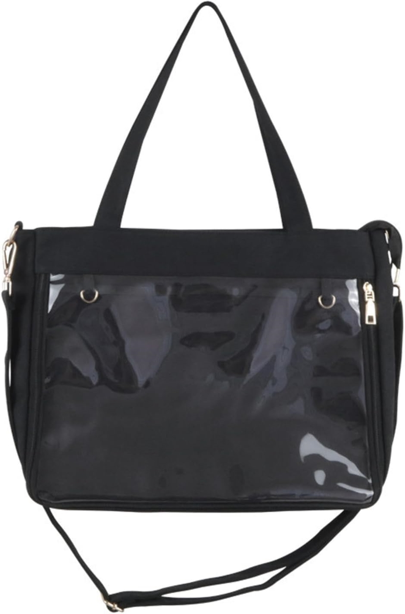 トートバッグ 手提げバック ショルダー クリアポケット 痛バック 推し