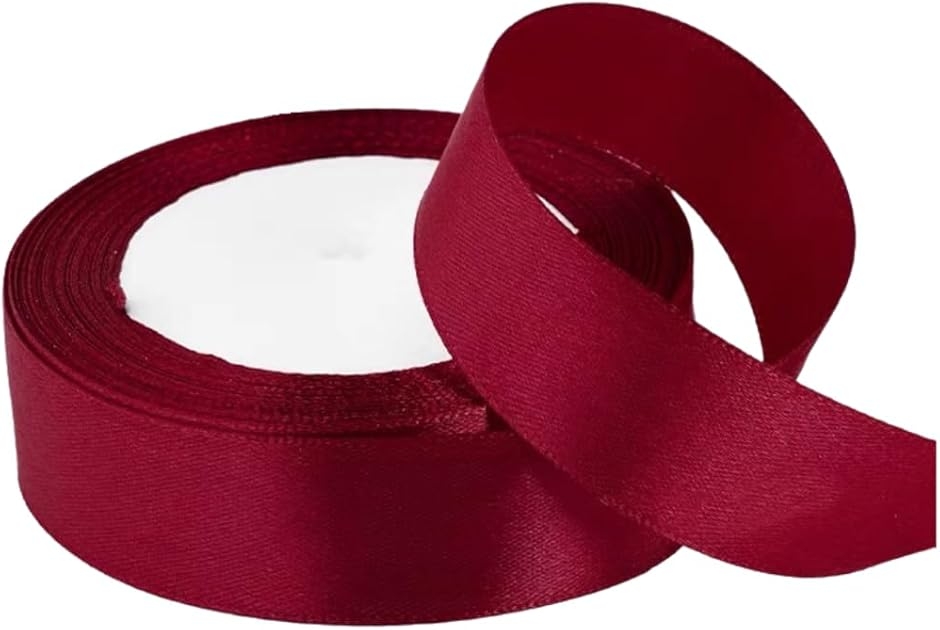 サテンリボン 幅25mm 長さ22メートル ラッピング 手芸 花束 結婚式