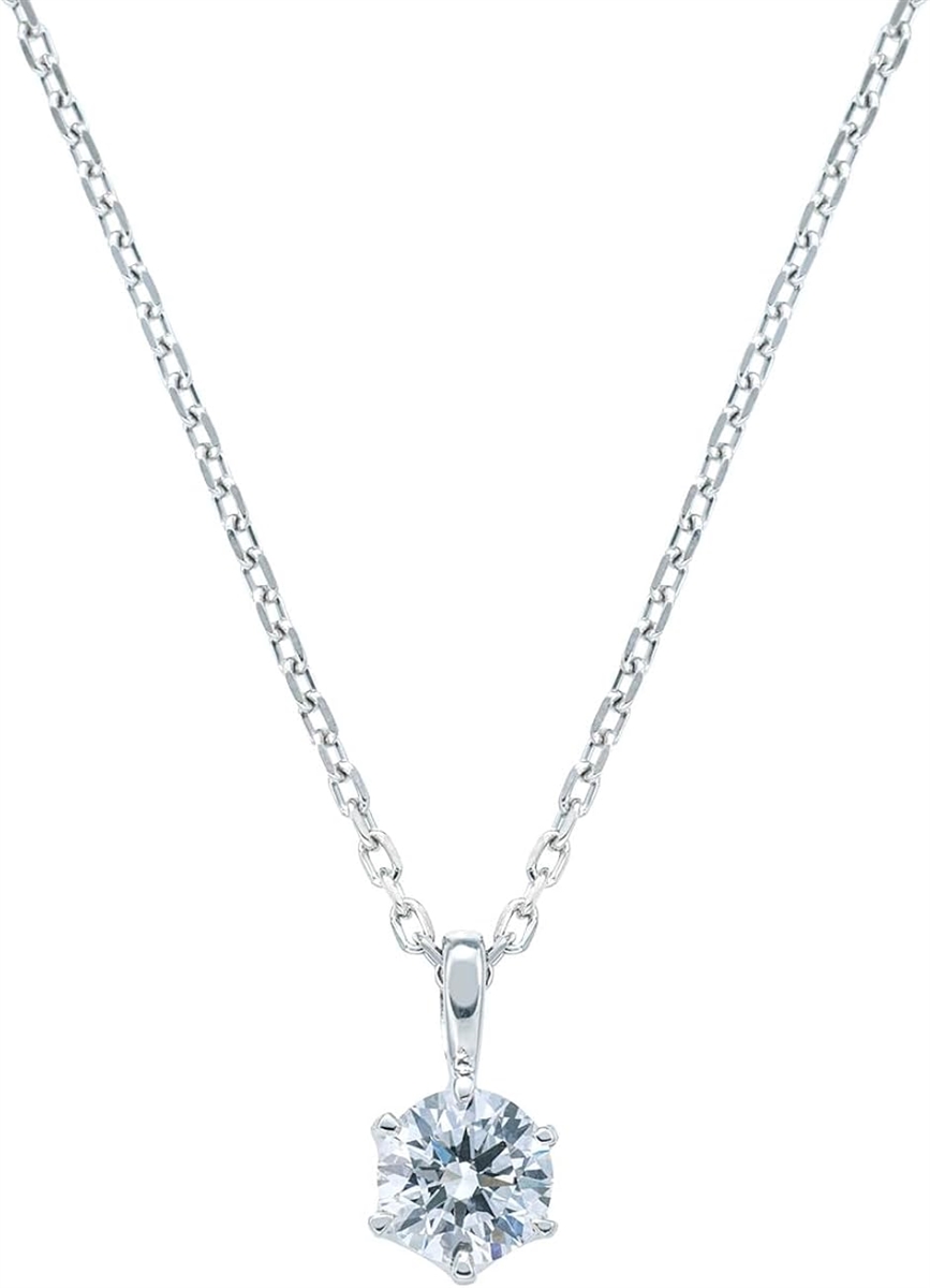 Perfect Jewelry 0.3ct ラボグロウンダイヤモンド ネックレス 一粒 レディース ソリテア(クリア,  フリーサイズ)