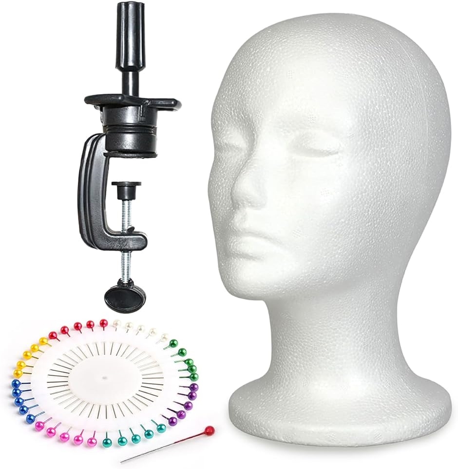 ウィッグスタンド マネキンヘッド 発泡スチロール 頭 帽子 固定具