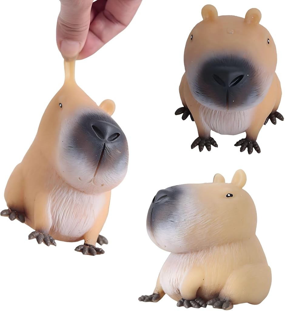 カピバラ スクイーズ おもちゃ リラックス 癒しグッズ (3個セット