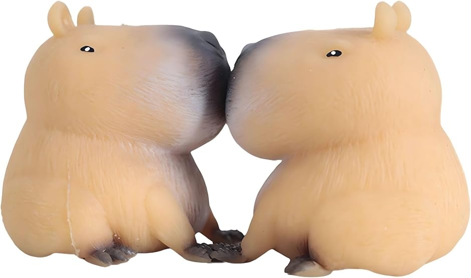 カピバラ スクイーズ おもちゃ リラックス 癒しグッズ (2個セット