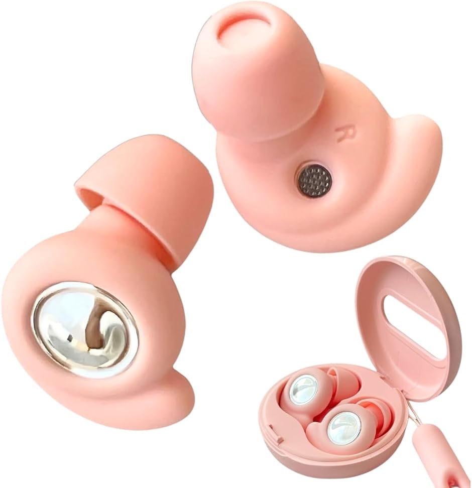 耳栓 -Peal 素材に敏感なあなたへ-フードグレードシリコン使用。安眠 睡眠 (ピンクシェル（Pink Shell）,  フリーサイズ)