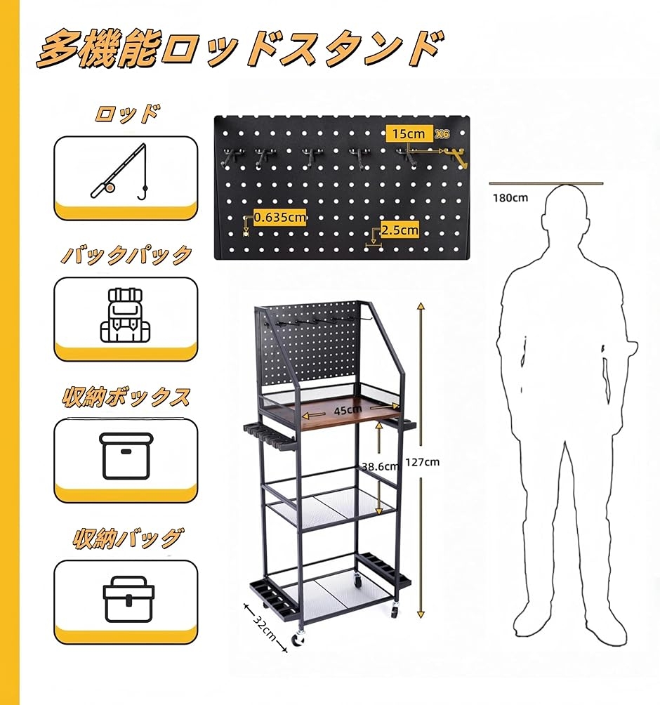 【数量限定】ロッドスタンド 釣り竿立て 釣竿置き 12本用 大容量 4in1 ロ ロッドスタンド 釣り竿立て 釣竿置き 12本用 大容量 4in1 ロッドラック