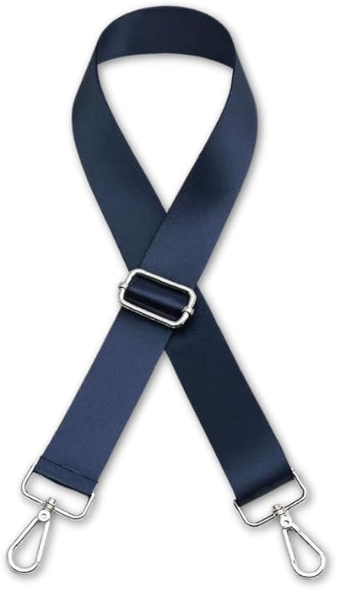 ショルダーベルト ナイロン ストラップ 太め バッグ用 肩掛け 単品 後付け 紐 カバン (ネイビー)