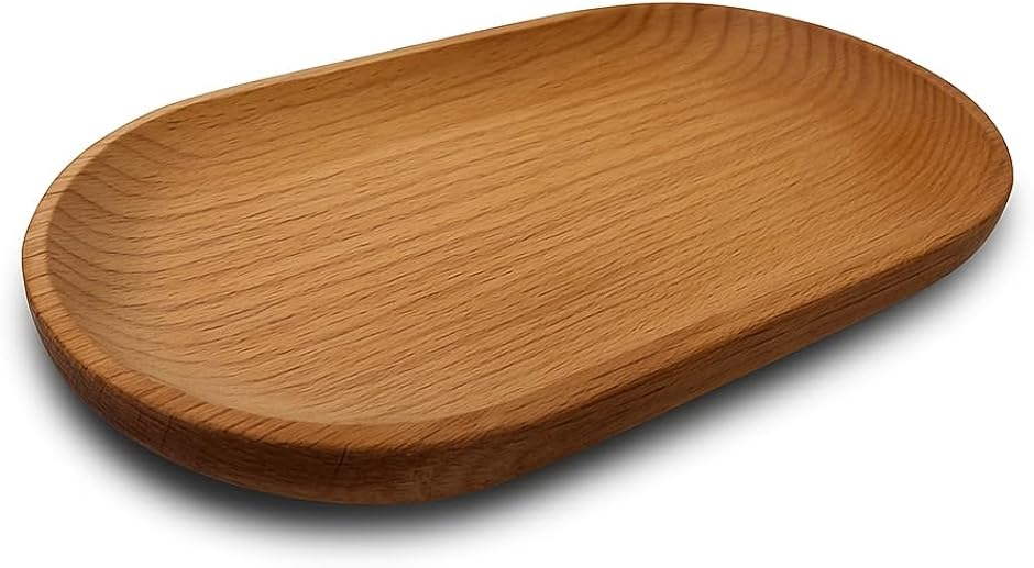 キャッシュトレイ 小物トレー 木製 おしゃれ コイントレイ カルトン 小物置き カフェ (ナチュラル,  約18cmx約10cm)