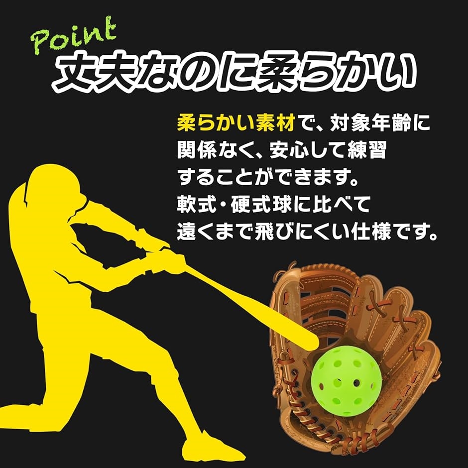 野球 トレーニングボール バッティング 練習用 30個セット 穴あき