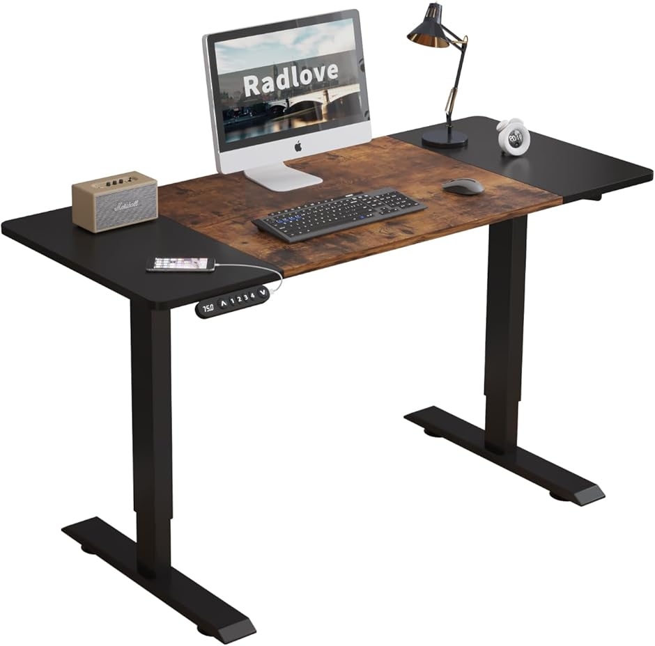 ⭐新品 電動 昇降式 パソコン デスク ゲーミング 机 ブラウン デスク 昇降式 パソコンデスク ゲーミングデスク 机 電動昇降式