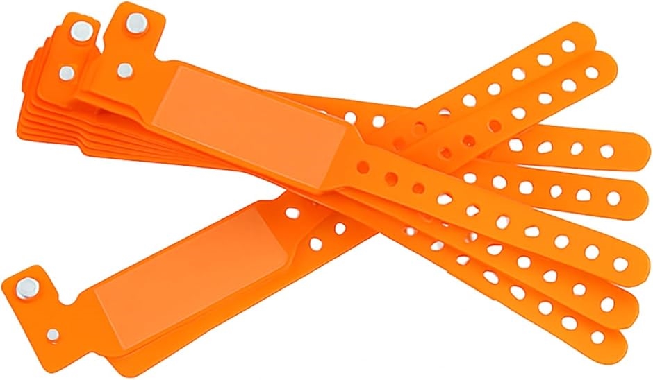 使い捨てリストバンド 100本セット 再装着不可 PVC 防水 耐汗 サイズ