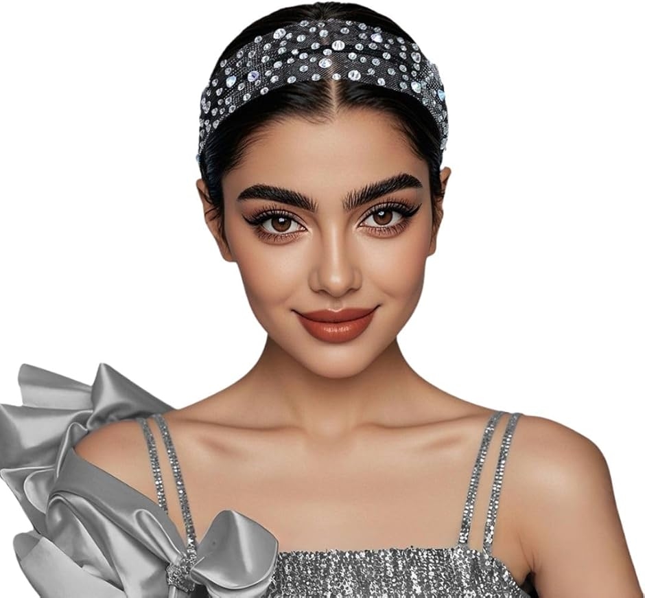 カチューシャ ビジュー 髪飾り ヘア アクセサリー レディース ライン