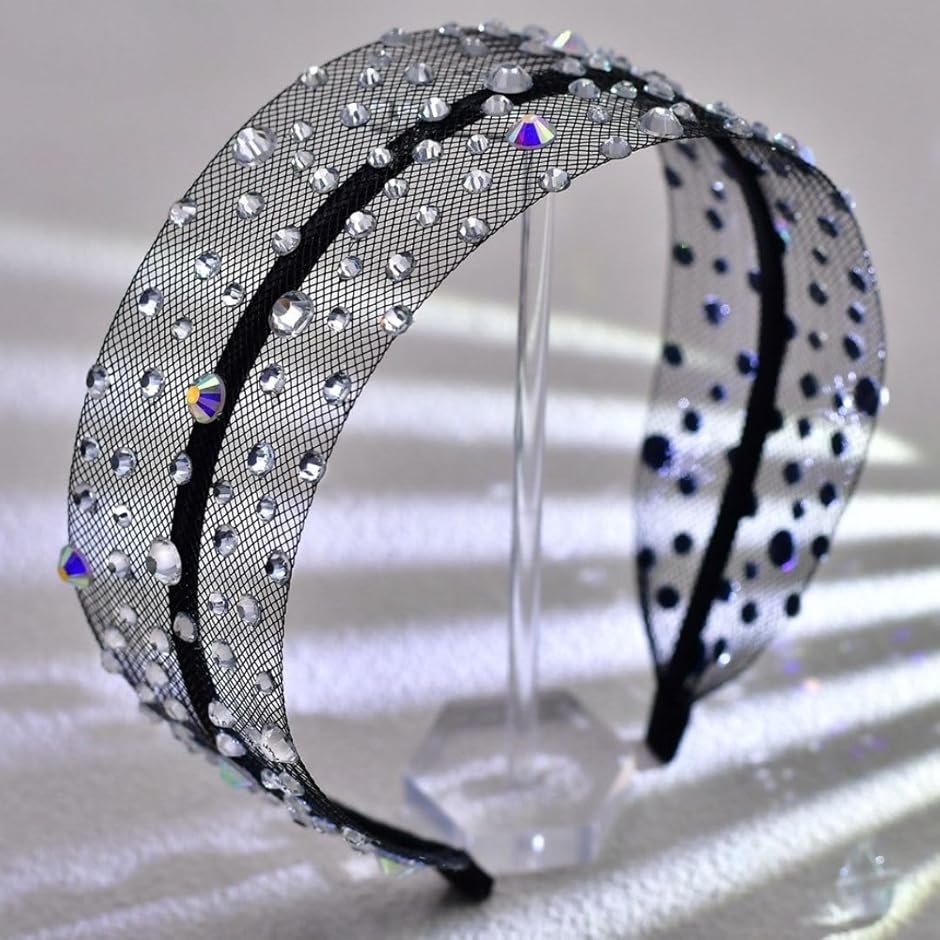 カチューシャ ビジュー 髪飾り ヘア アクセサリー レディース ライン