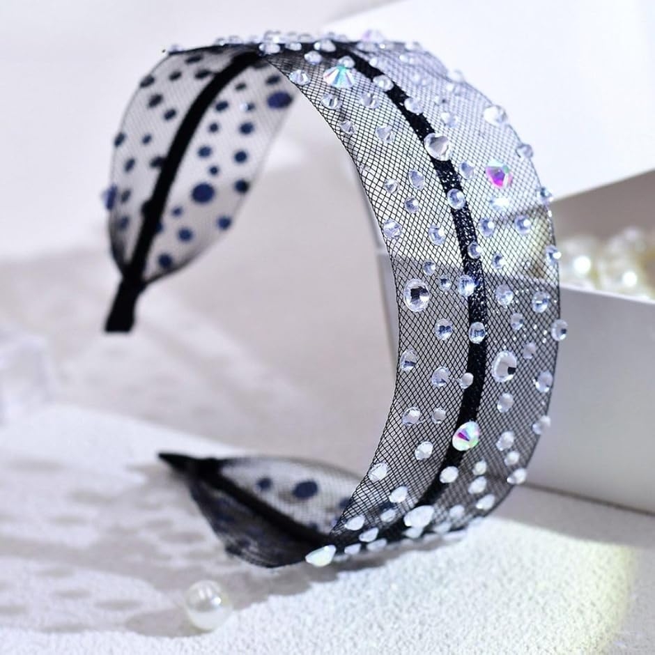 カチューシャ ビジュー 髪飾り ヘア アクセサリー レディース ライン