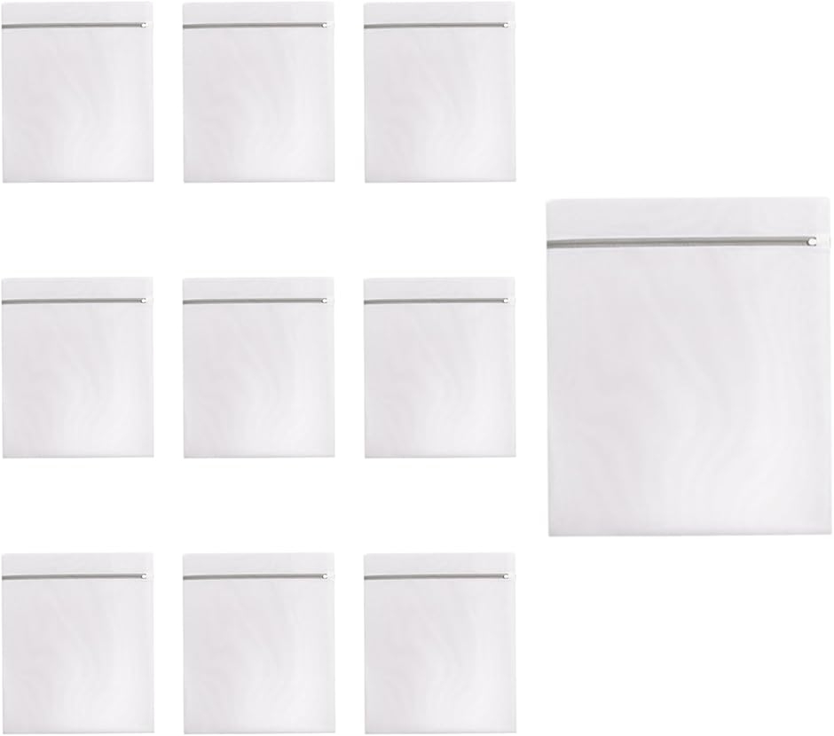 洗濯ネット ミニ 小物用 靴下 帽子 ブラジャー 旅行収納 10枚セット (細目タイプ,  30ｃｍ)